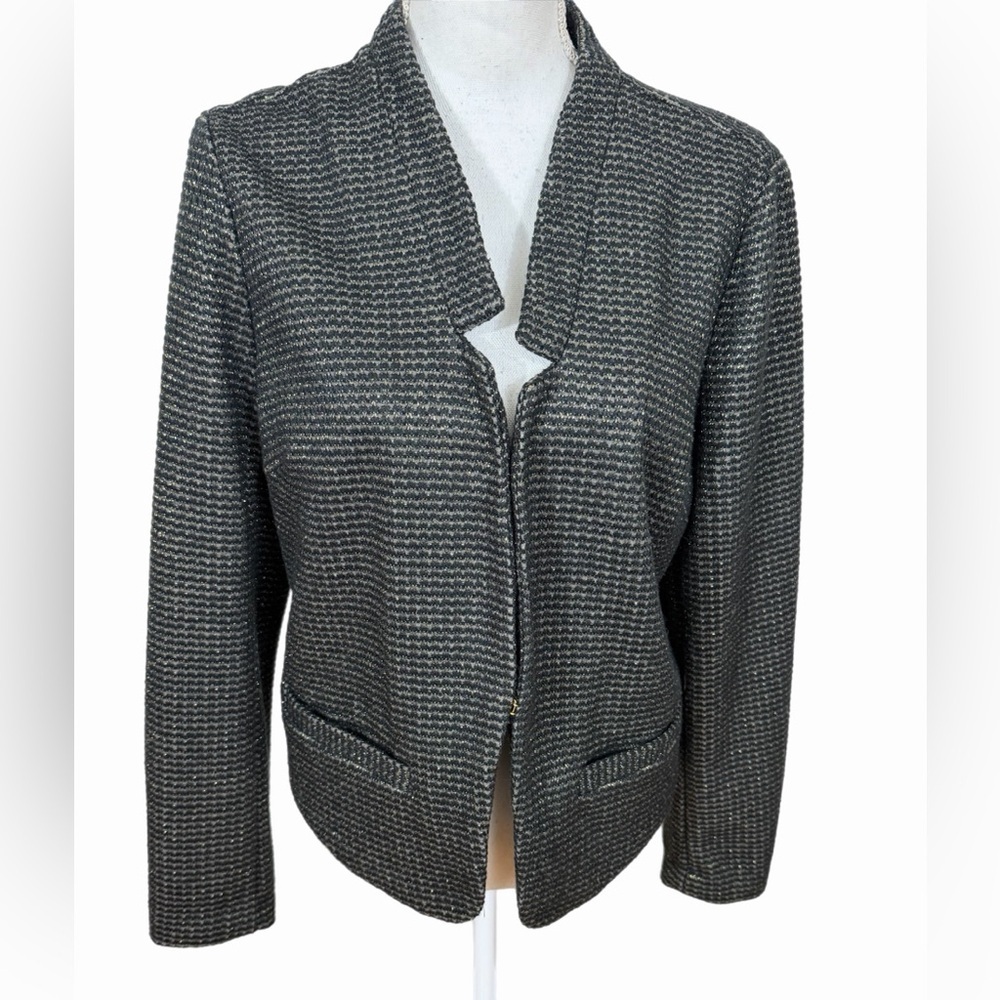 c wonder by christian siriano Blazer/jacket Size Large Black/brown/gold Metallic